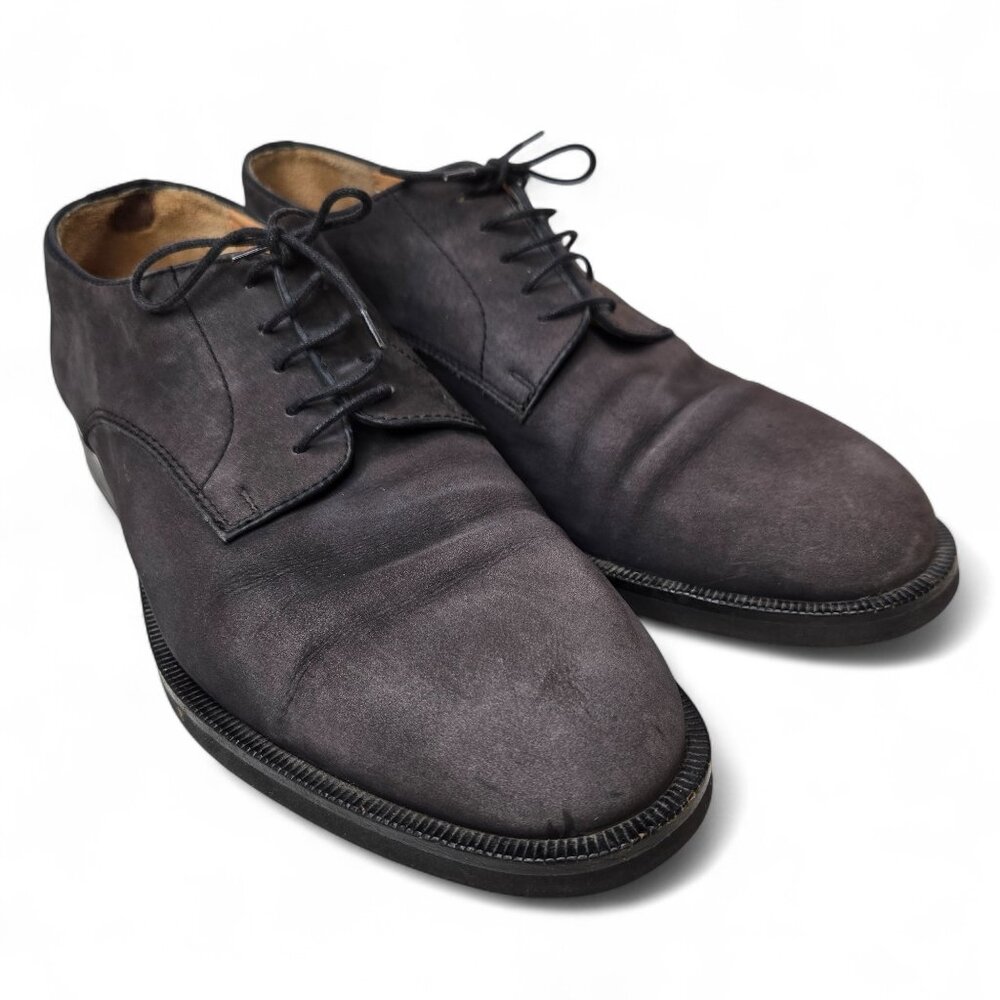 Charles Jourdan Distressed Suede Derby Men's Oxford Dress Dark Grey Laced‎ 10